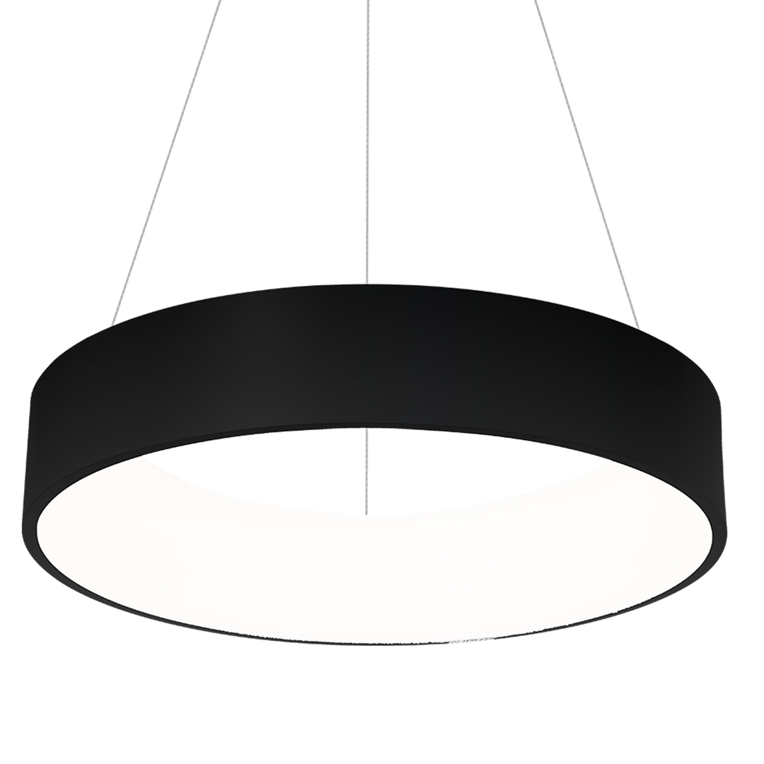Ohio Matt Black LED Pendant Lamp 45cm Adjustable