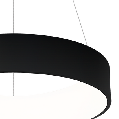Ohio Matt Black LED Pendant Lamp 45cm Adjustable