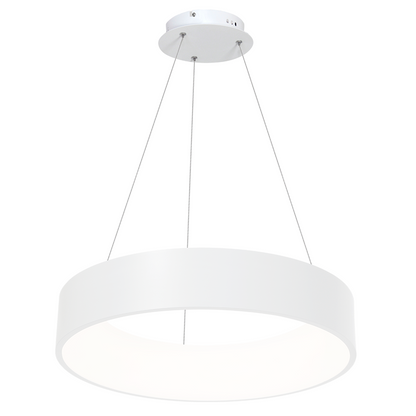 Ohio Matt White LED Pendant Lamp 45cm Adjustable