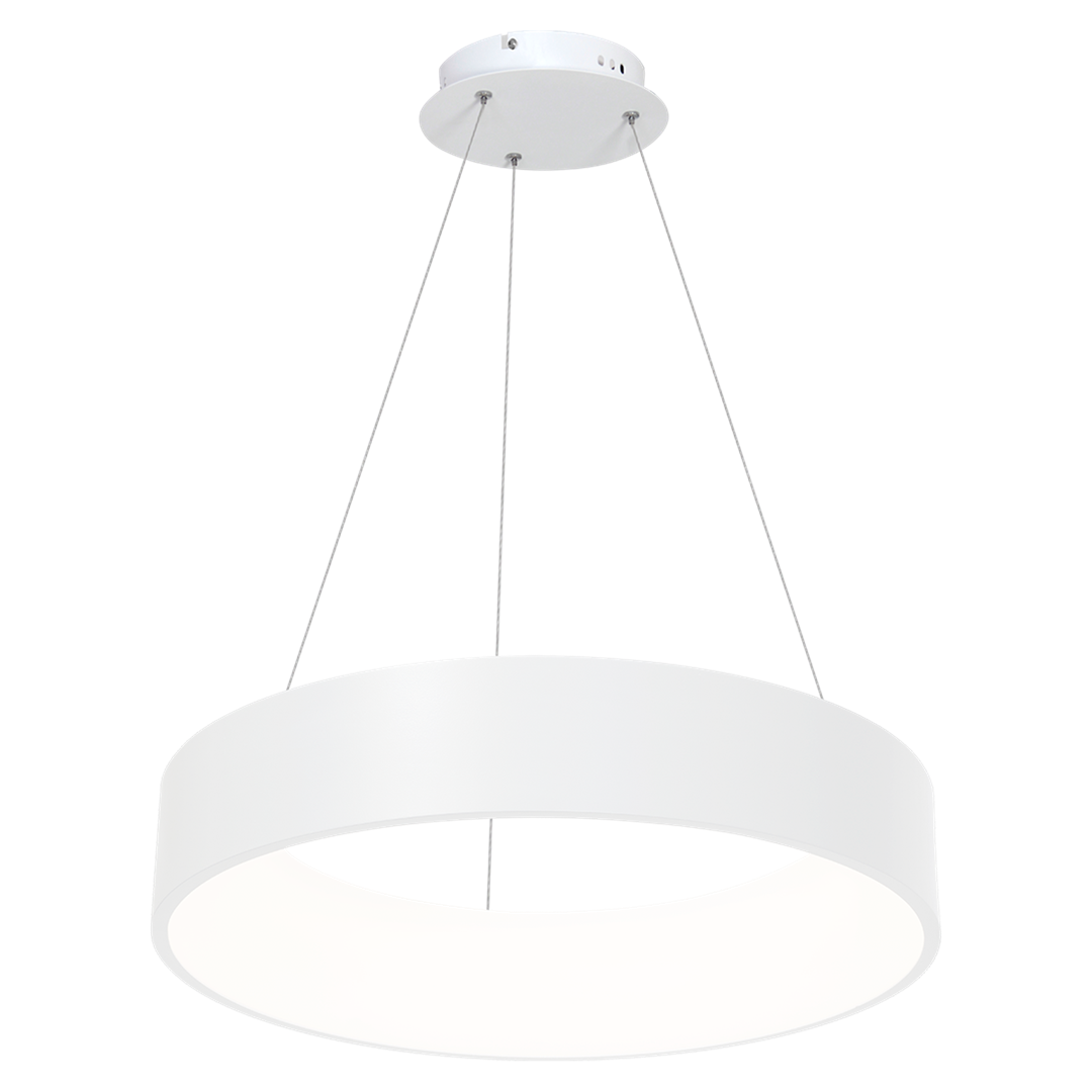 Ohio Matt White LED Pendant Lamp 45cm Adjustable