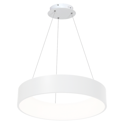 Ohio Matt White LED Pendant Lamp 45cm Adjustable