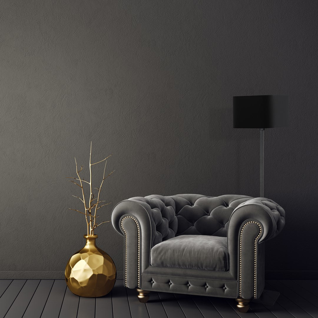 Napoli Floor Lamp Hand Made Matt Black And Gold