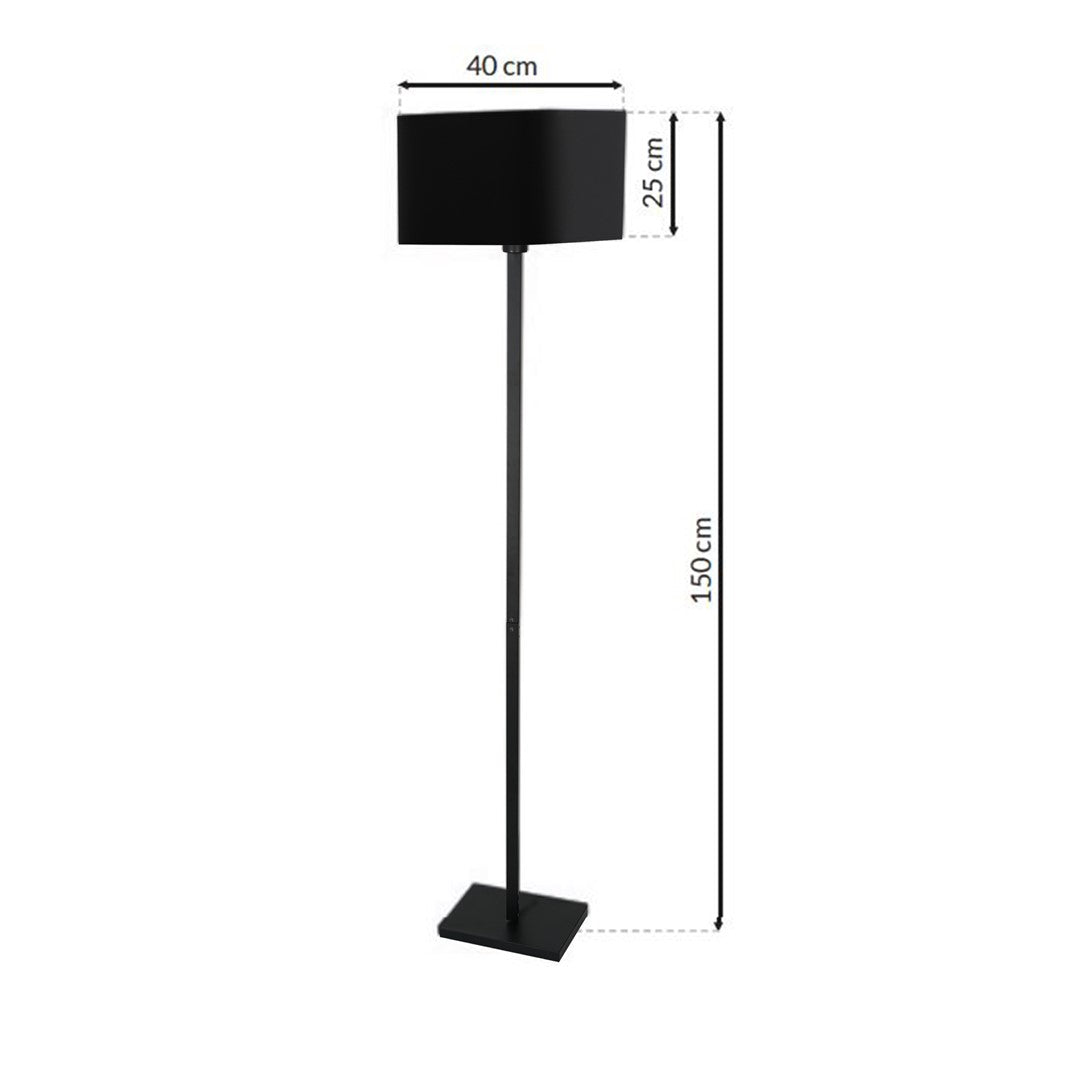Napoli Floor Lamp Hand Made Matt Black And Gold
