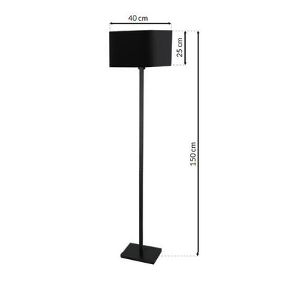 Napoli Floor Lamp Hand Made Matt Black And Gold