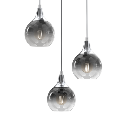 Monte Hand Made Designer Pendant Lamp Smoked Glass Shades