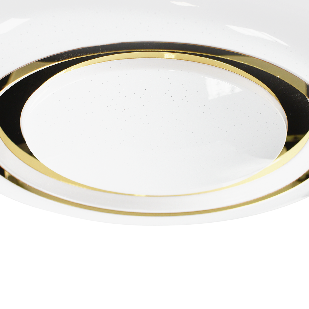 Megan LED Ceiling Lamp Gold And White 48cm Remote Control Included