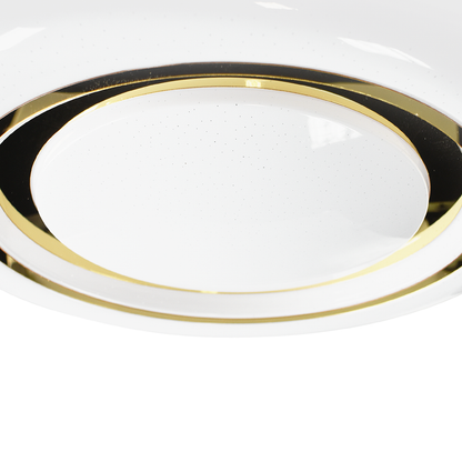 Megan LED Ceiling Lamp Gold And White 48cm Remote Control Included