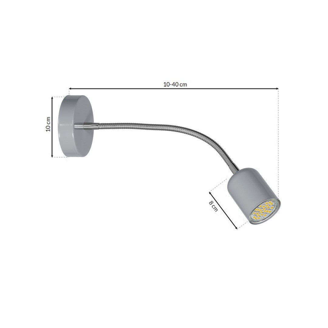 Maxi Wall Lamp Hand Made Scandi Style Cool Grey
