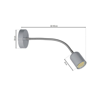 Maxi Wall Lamp Hand Made Scandi Style Cool Grey