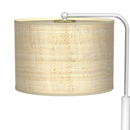Marshall Hand Made Table Lamp Natural Rattan Coloured Fabric