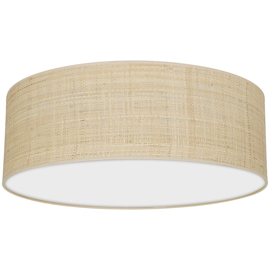 Marshall Hand Made Ceiling Lamp Natural Rattan Coloured Fabric