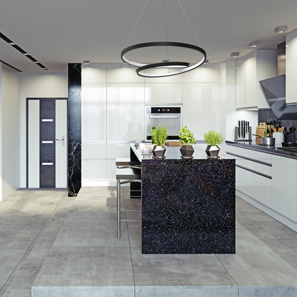 Lucero LED Designer Pendant Lamp Black 50cm