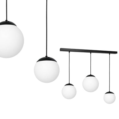 Lima Designer Pendant Lamp Hand Made Matt Black And Cool White