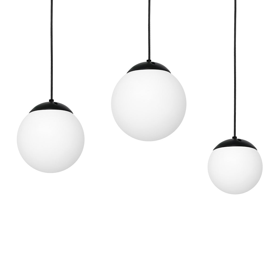 Lima Designer Pendant Lamp Hand Made Matt Black And Cool White