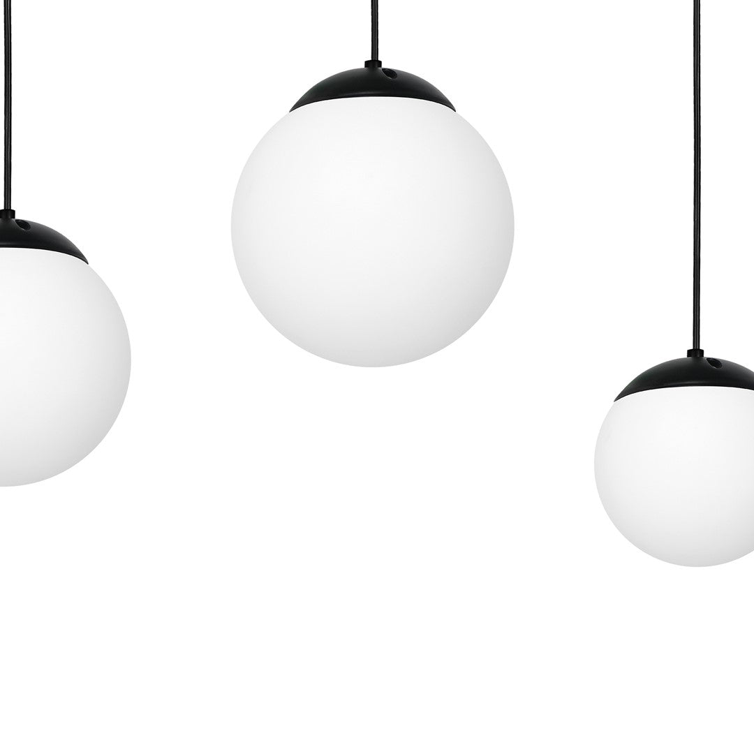 Lima Designer Pendant Lamp Hand Made Matt Black And Cool White