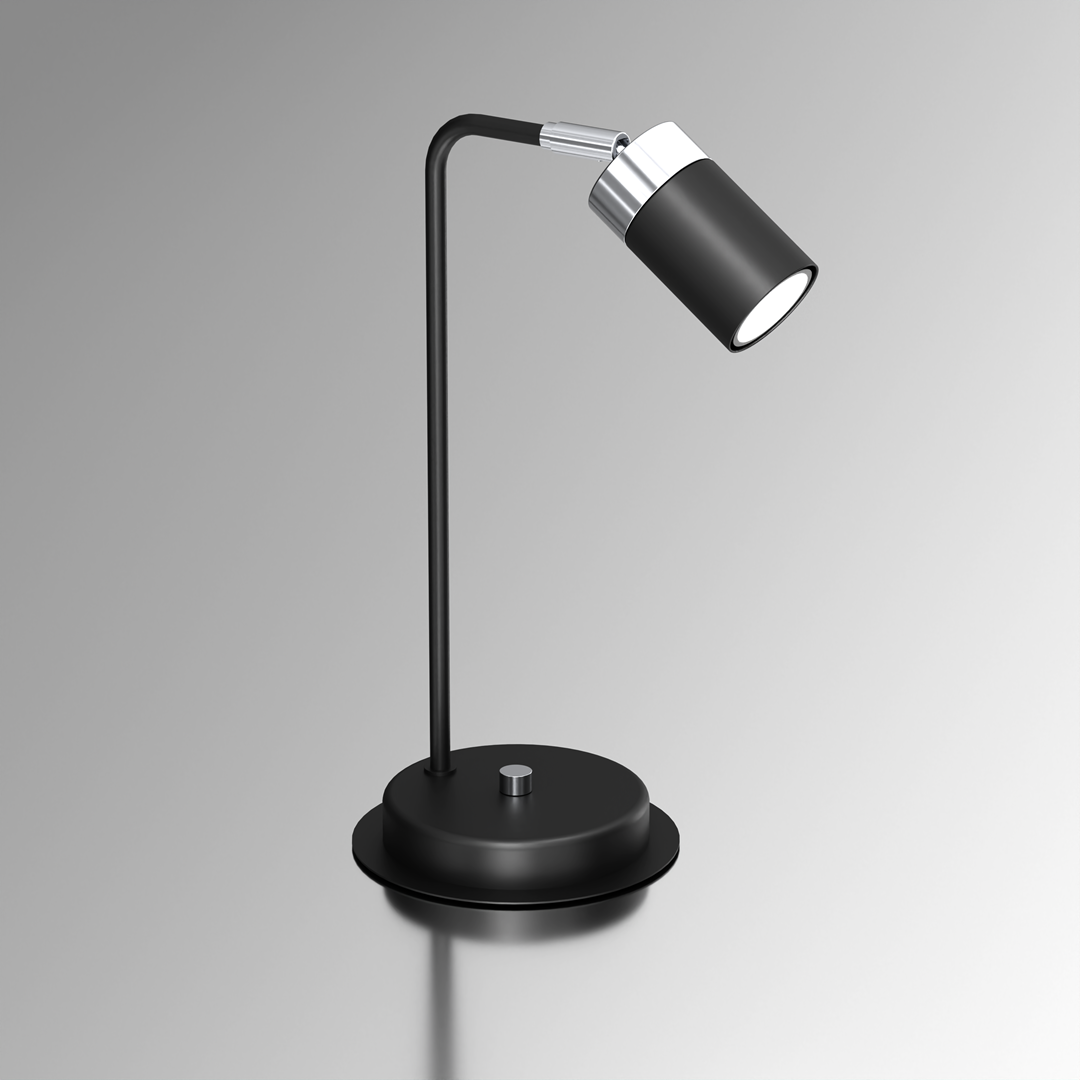 Joker Ceiling lamp Hand Made Matt Black With Chrome Detail