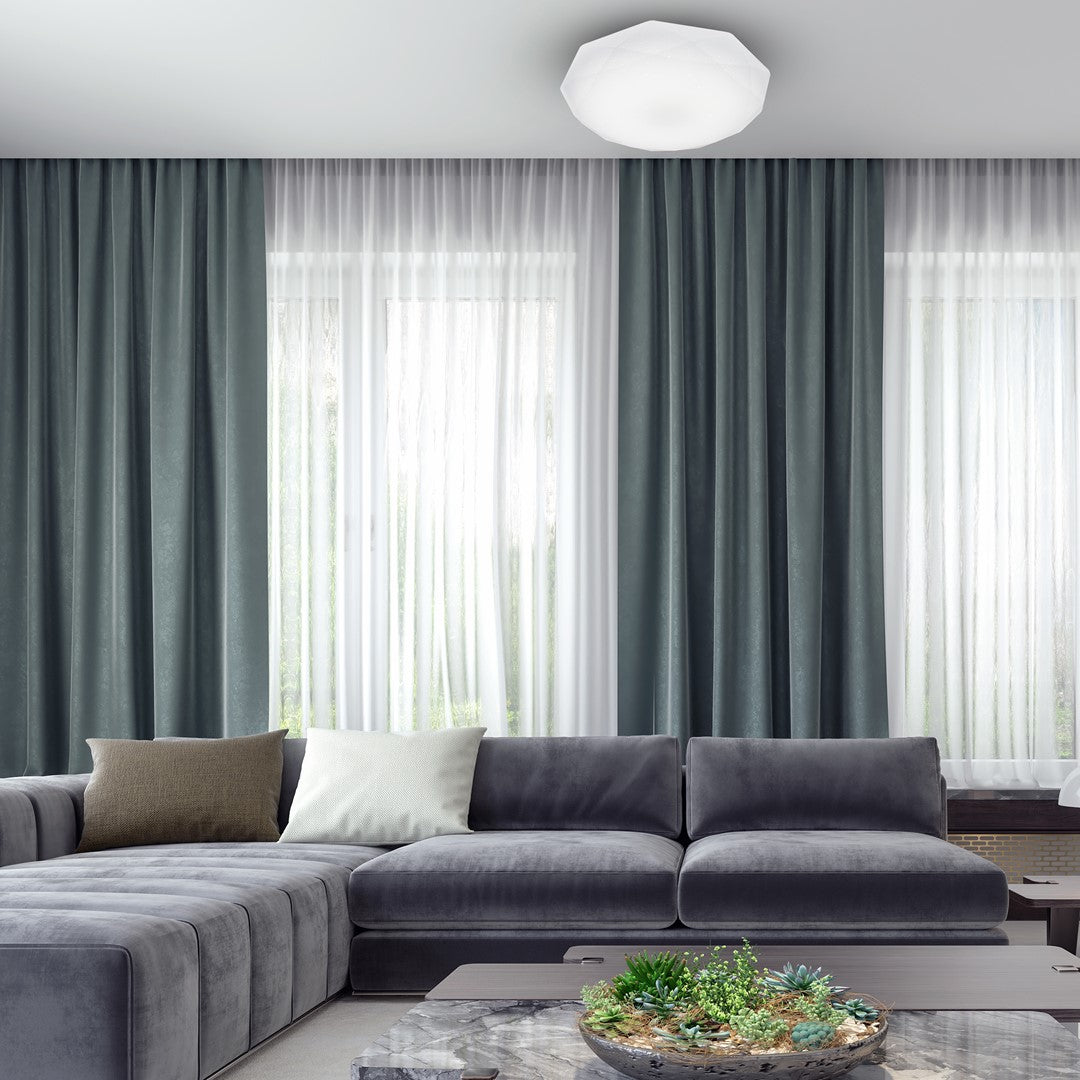 Hex Ceiling Lamp 50cm Great Value LED Light Source Included