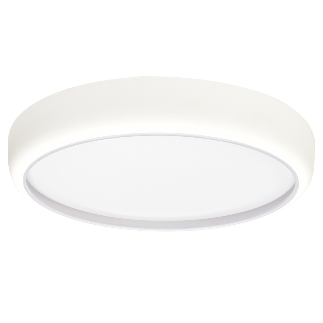 Gea LED Ceiling Lamp In White 39cm Remote Control Included