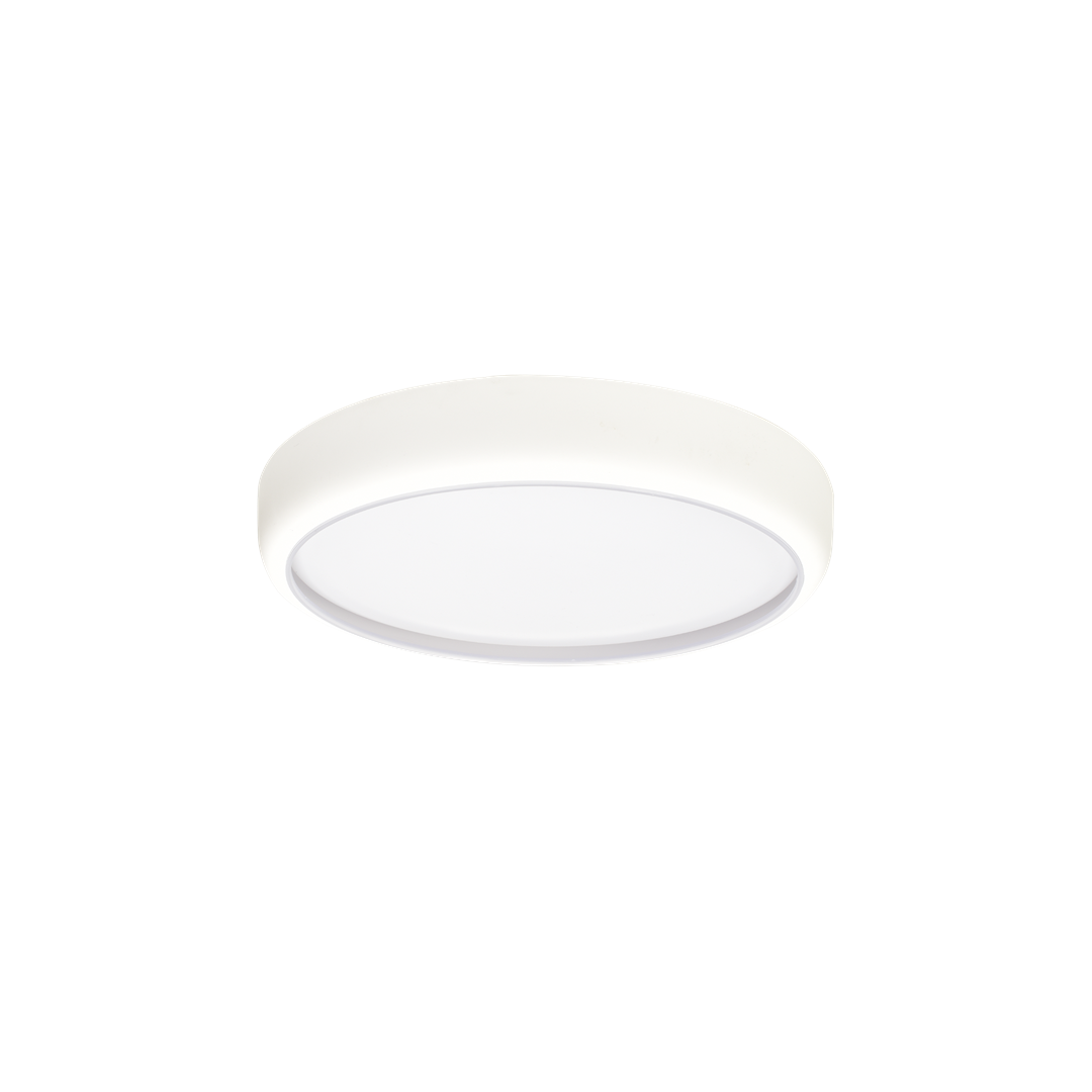 Gea LED Ceiling Lamp In White 39cm Remote Control Included