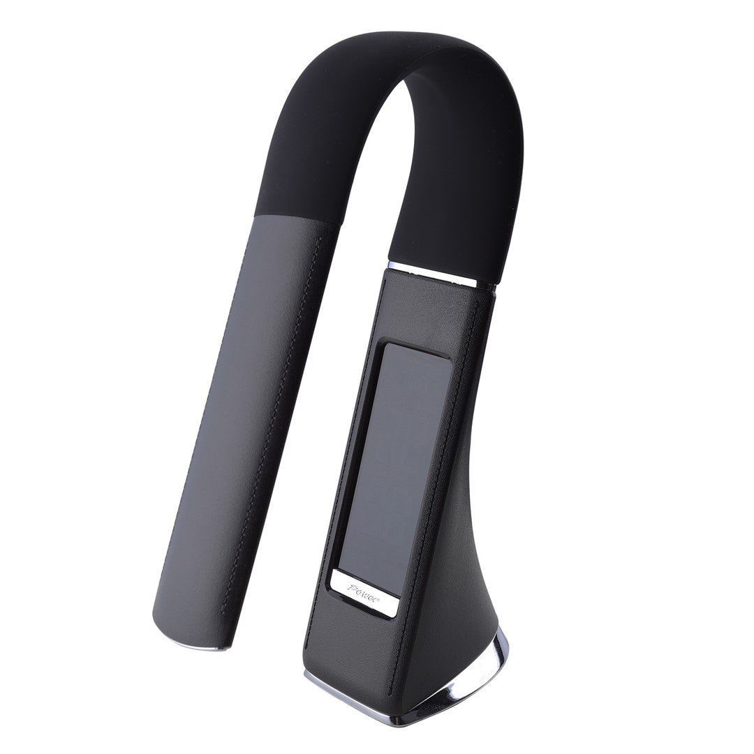 Gala Stylish Desk Lamp Black With Clock And Themometer