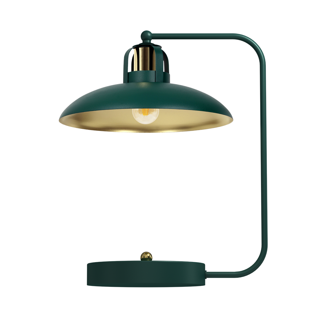 Felix Designer Table Lamp Hand Made Green And Gold