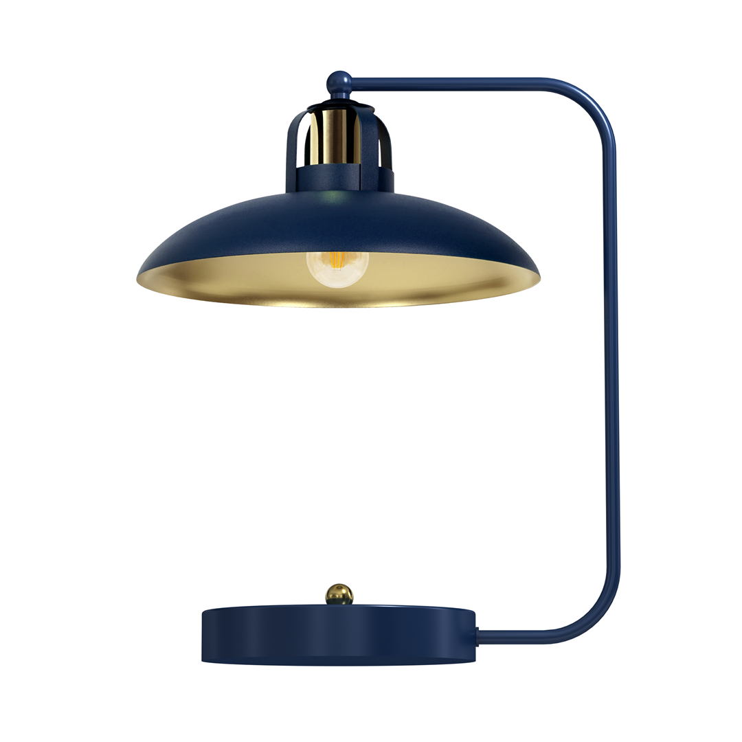 Felix Table Lamp Hand Made In Navy And Gold