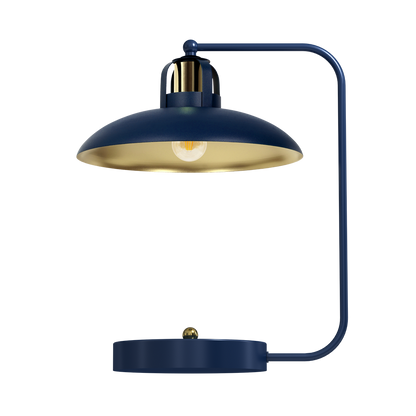 Felix Table Lamp Hand Made In Navy And Gold