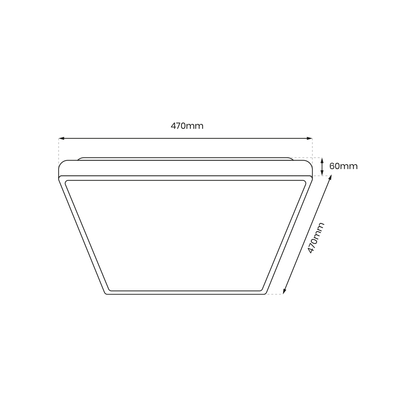 Fabio White Led Ceiling Lamp 47cm Great Value