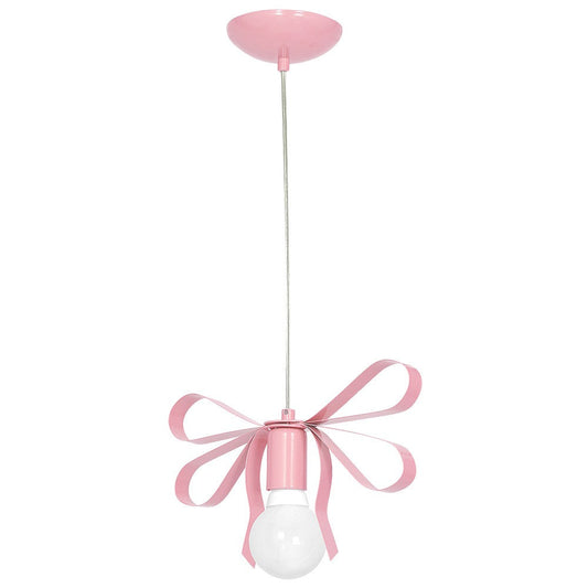 Emma Baby Pink Pendant Hand Made Delicate Tied Ribbon Effect