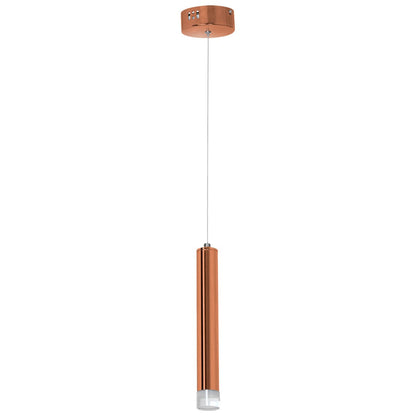 Copper LED Pendant Lamp Rose Gold Industrial Chic
