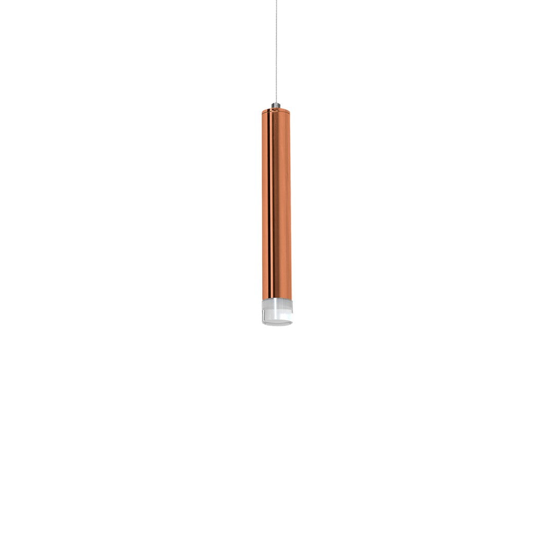 Copper LED Pendant Lamp Rose Gold Industrial Chic