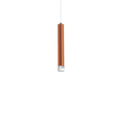 Copper LED Pendant Lamp Rose Gold Industrial Chic