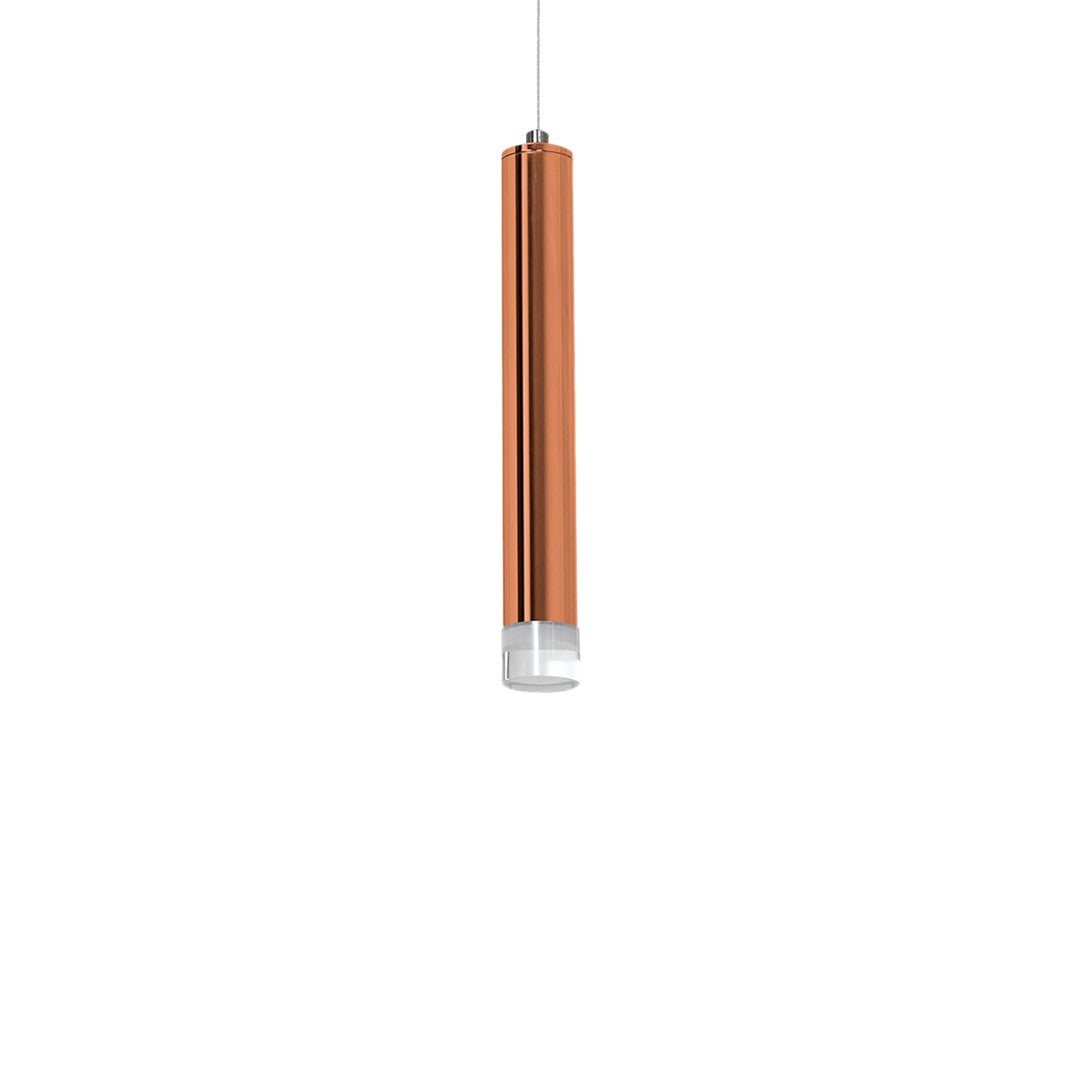 Copper LED Pendant Lamp Rose Gold Industrial Chic