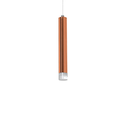 Copper LED Pendant Lamp Rose Gold Industrial Chic