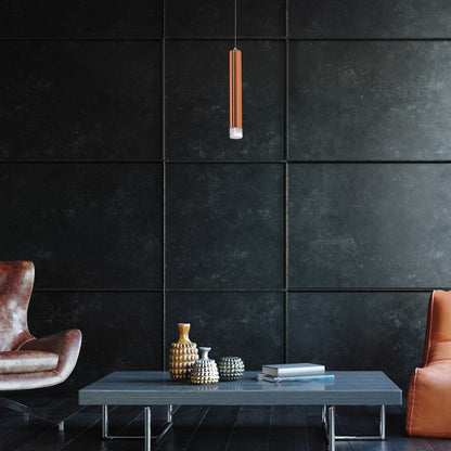 Copper LED Pendant Lamp Rose Gold Industrial Chic