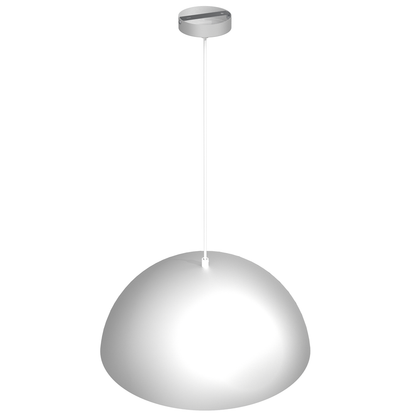 Beta Pedant Lamp 45cm Hand Made In Matt White With A Golden Interior