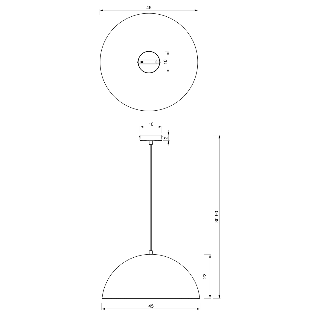 Beta Pedant Lamp 45cm Hand Made In Matt White With A Golden Interior