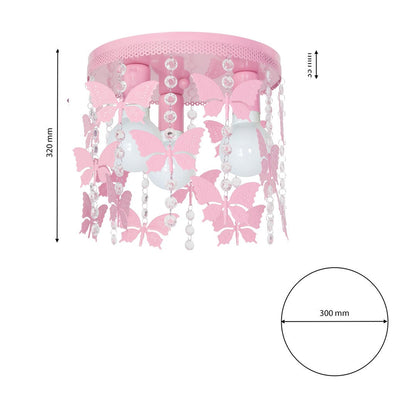 Angelica Baby Pink Ceiling Lamp Hand Made