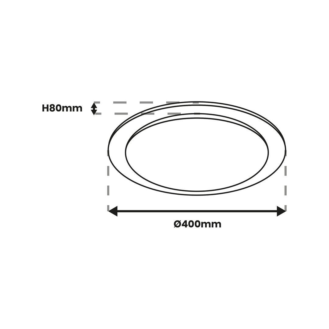 Ontario LED Ceiling Lamp 40cm Remote Control