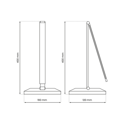 Vario White Desk Lamp Wireless Phone Charging Adjustable Dimmable