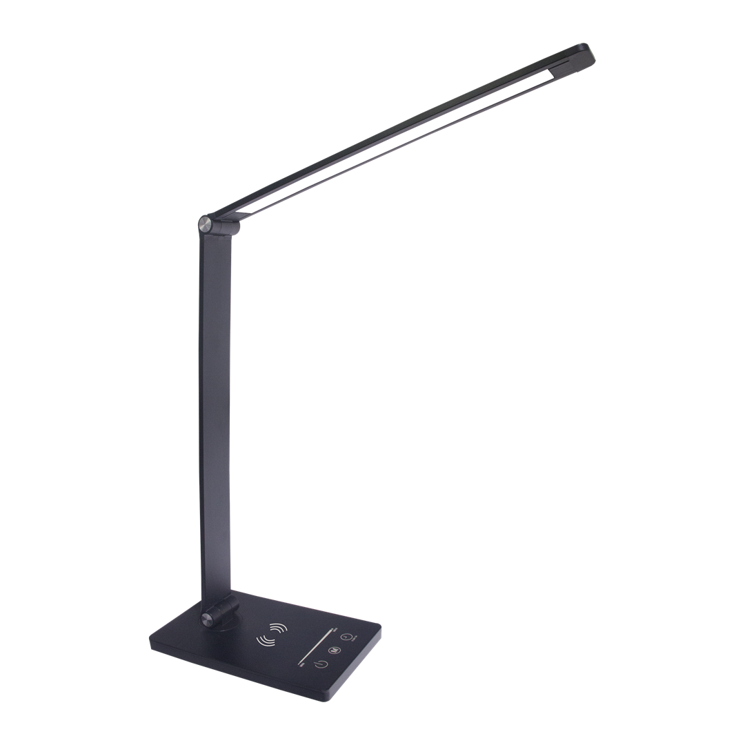 Vario Black Desk Lamp Wireless Phone Charging Adjustable Dimmable
