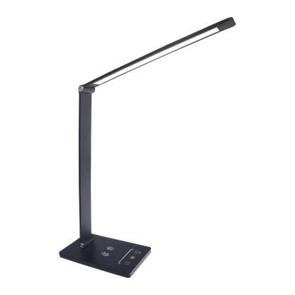 Vario Black Desk Lamp Wireless Phone Charging Adjustable Dimmable