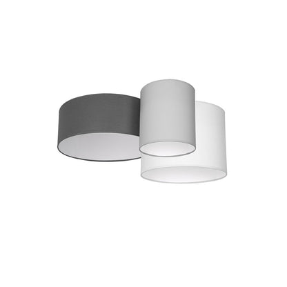 Stan Ceiling Lamp Hand Made Cool Grey And White