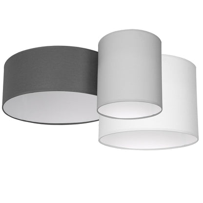 Stan Ceiling Lamp Hand Made Cool Grey And White