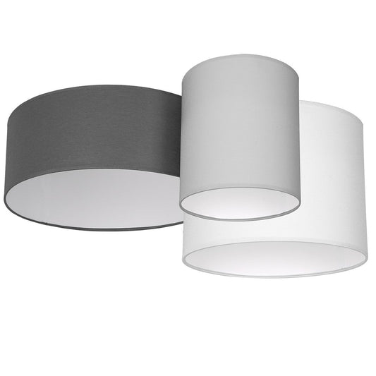 Stan Ceiling Lamp Hand Made Cool Grey And White