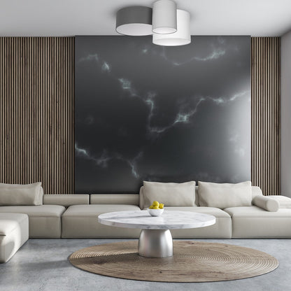 Stan Ceiling Lamp Hand Made Cool Grey And White