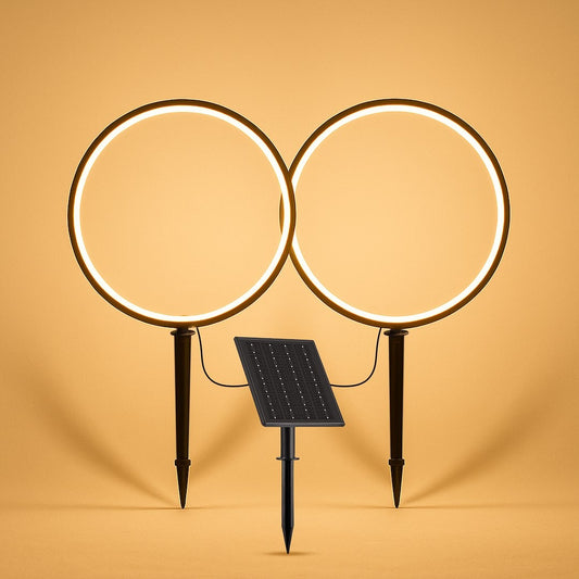Rings Solar Lamp 2X1.5W 2X25Lm 3000K Black