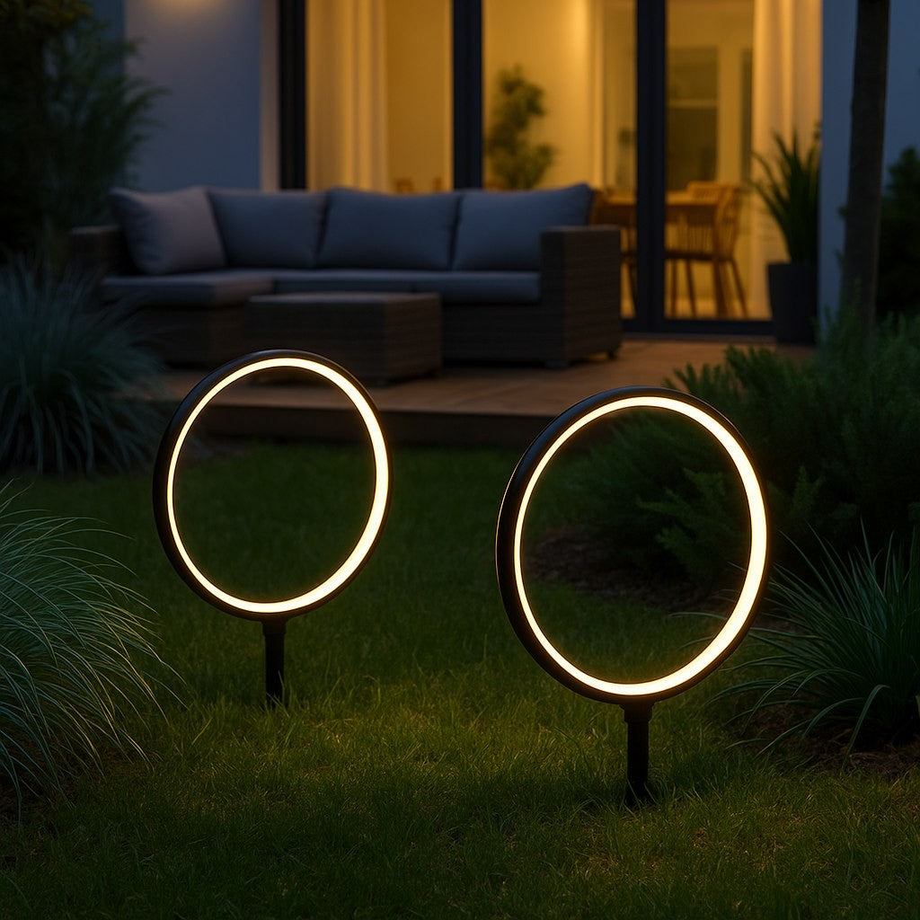Rings Solar Lamp 2X1.5W 2X25Lm 3000K Black