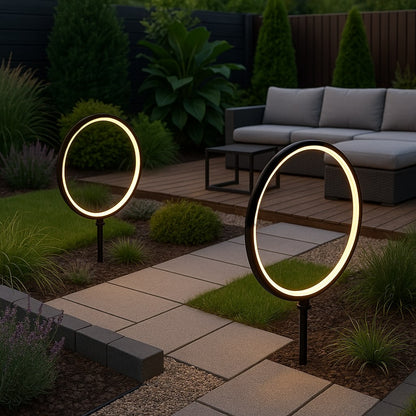 Rings Solar Lamp 2X1.5W 2X25Lm 3000K Black