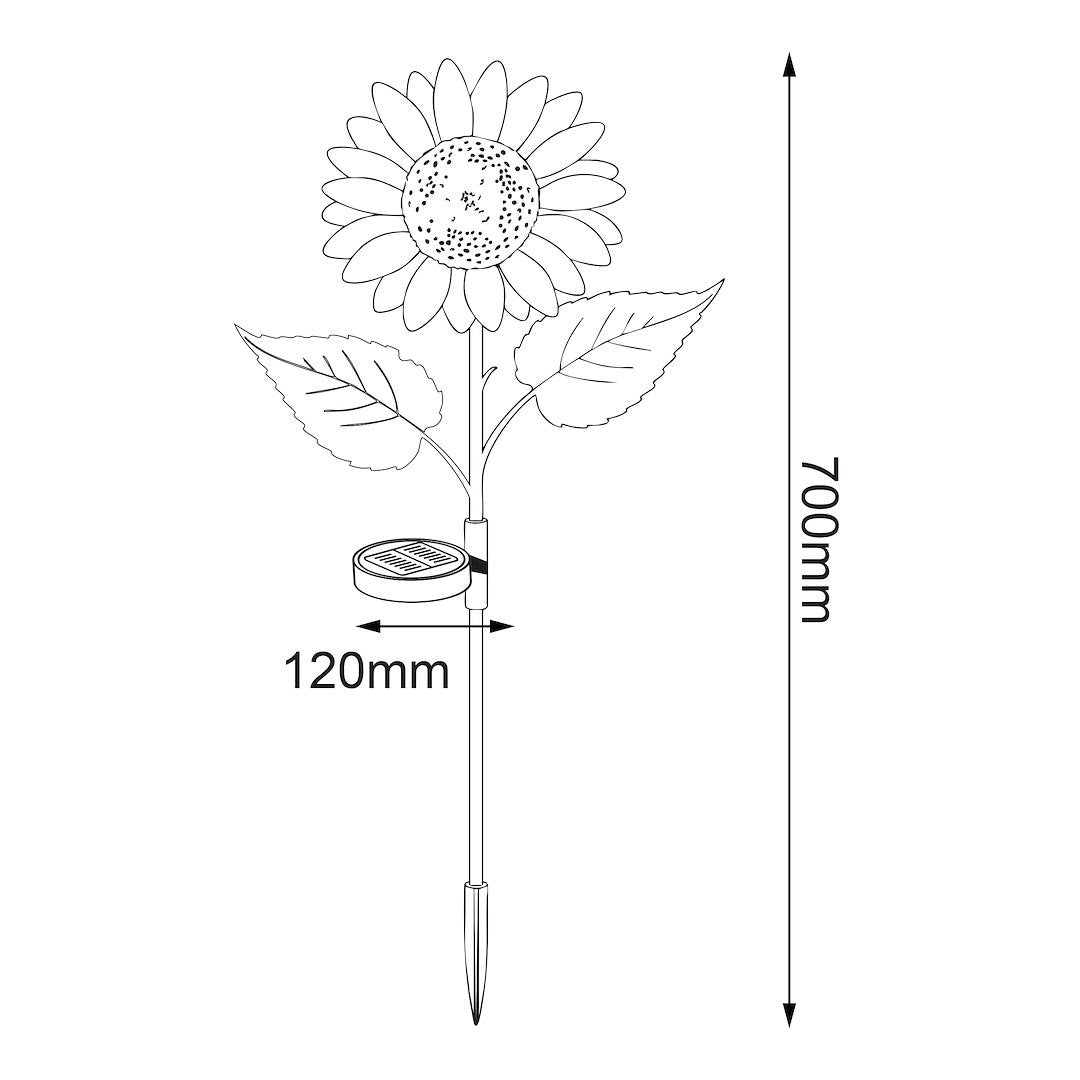Sunflower Solar Lamp 3000K Ip44 Multicolour